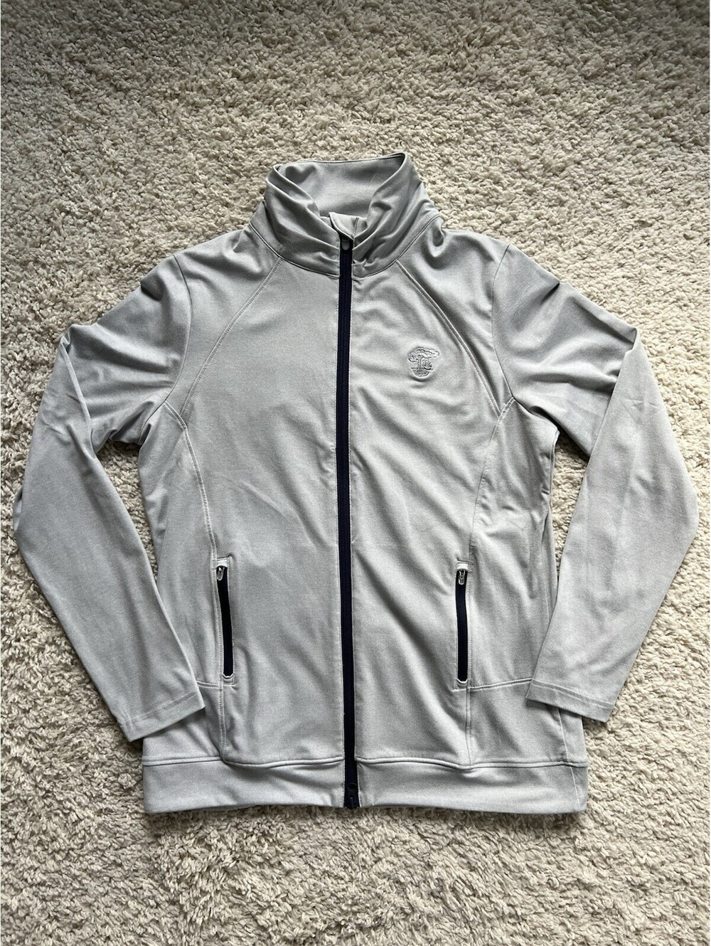 Peter Millar Men's Full Zip Jacket Lightweight Gray Golf Size L